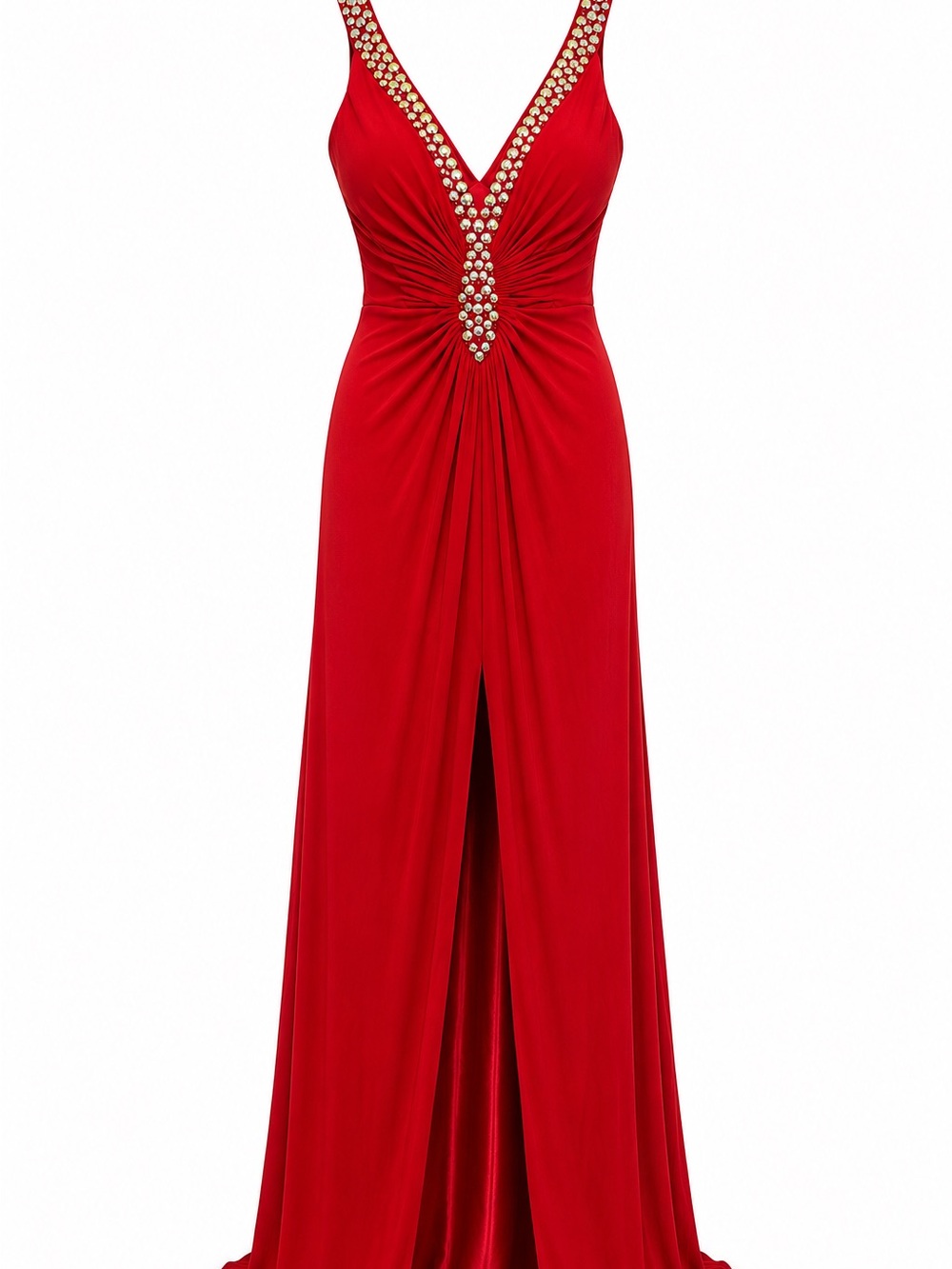 ALYCE B’Dazzle Red Rhinestone Formal Prom Gown Size 2 Y2K